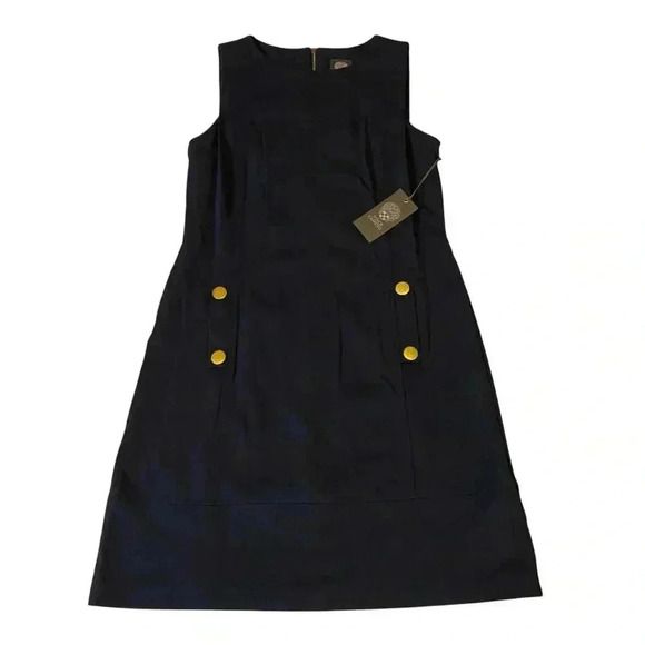 NEW VINCE CAMUTO Women's Skirt Dress Sleeveless Back Zip Navy Blue Size 4 - Picture 6 of 15